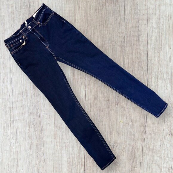 RAG & BONE Dark Wash Nina High Rise Ankle Skinny Stretch Denim Jeans 28 - Picture 1 of 8